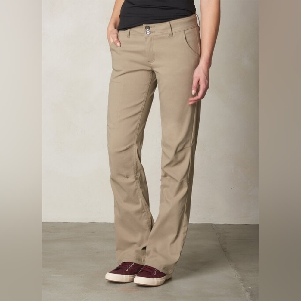 Prana Halle Khaki Pant Women’s Size 8 Regular Inseam Outdoor Hiking Convertible
